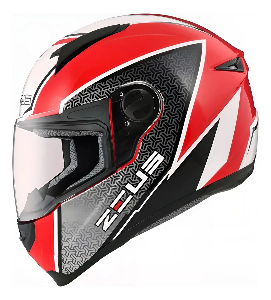 Casco Integral Moto Zeus 811 Al51 Negro Rojo Blanco Rpm