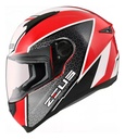 Casco Integral Moto Zeus 811 Al51 Negro Rojo Blanco Rpm