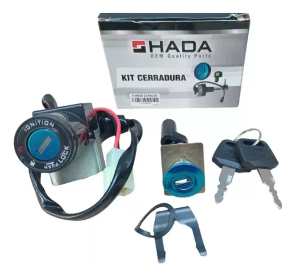 Kit de Cerradura 2 Cables Honda Wave 110