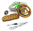 Kit Transmision Tech Honda Cg Titan 2000 44-14 Rpm Dorado Oscuro