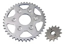 Kit Corona Y Piñon Bajaj    Dominar 400 Calidad Original Rpm Gris