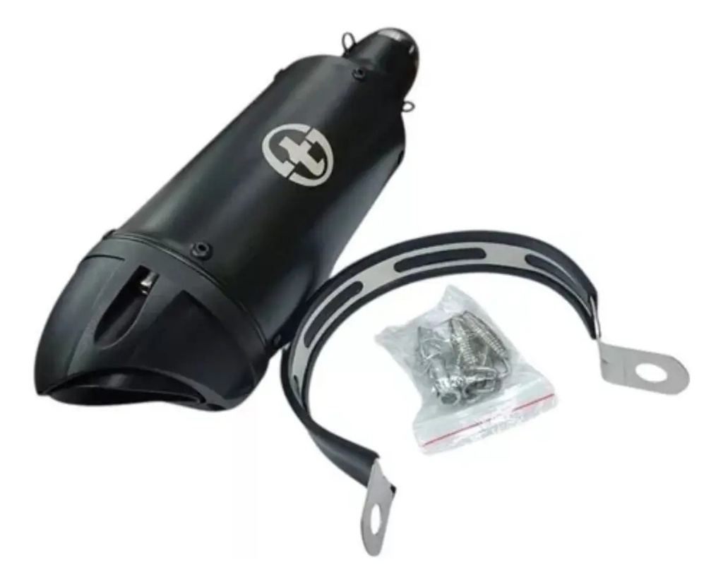 Silenciador De Moto Todo Negro Universal Rpm