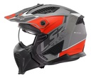 Casco Moto Abierto Mentonera Desmontable Ls2 606 Drifter Rpm Gris/rojo Devor Mate S