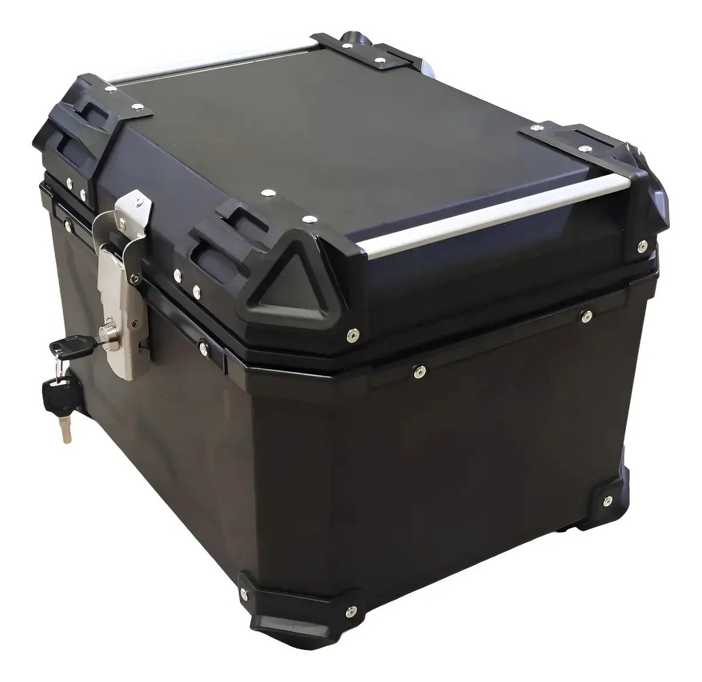 Baúl Moto Universal 45l Trasero Baúl Porta Objetos Negro