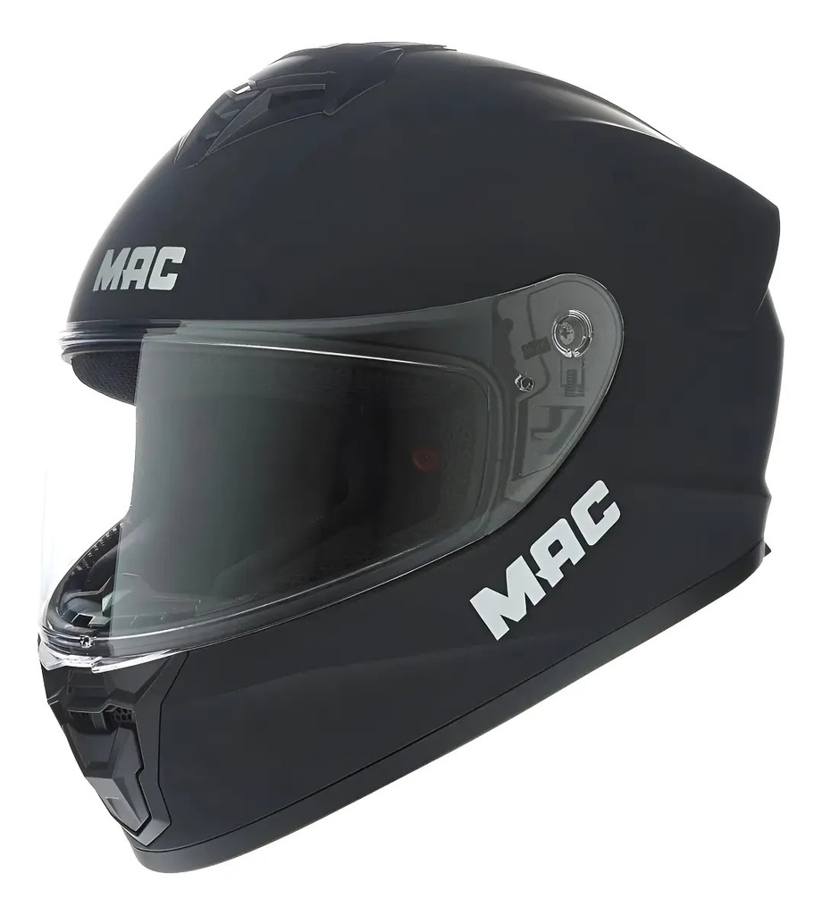 Casco Moto Integral Mac 801 Starter Solid Mate Rpm Negro Starter Mate M