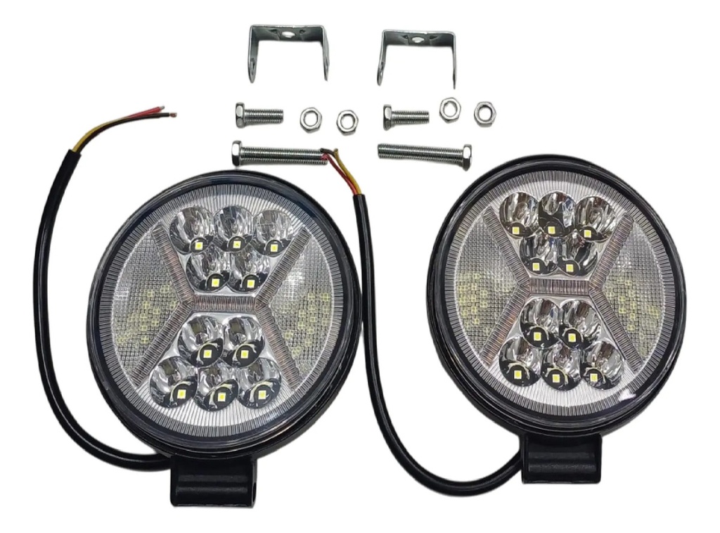 Juego Faros Auxiliares Led Redondos Ojo De Angel  Rpm