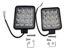 Juego Faros Auxiliares Cuadrado 16 Led Rpm