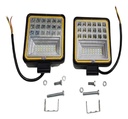 Juego Faros Auxiliares Led Cuadrado  42 Led Rpm