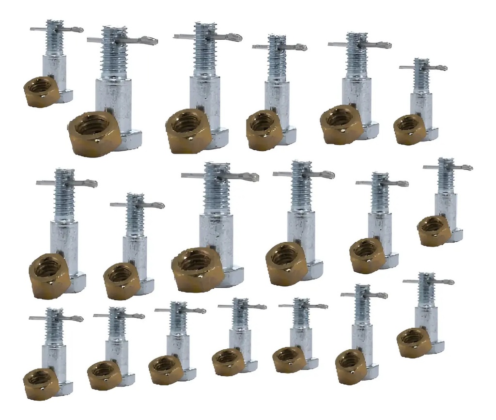 Kit Bulon Tornillo Porta Zapata Cg 150 S2 / Titan 125 X20 Plateado