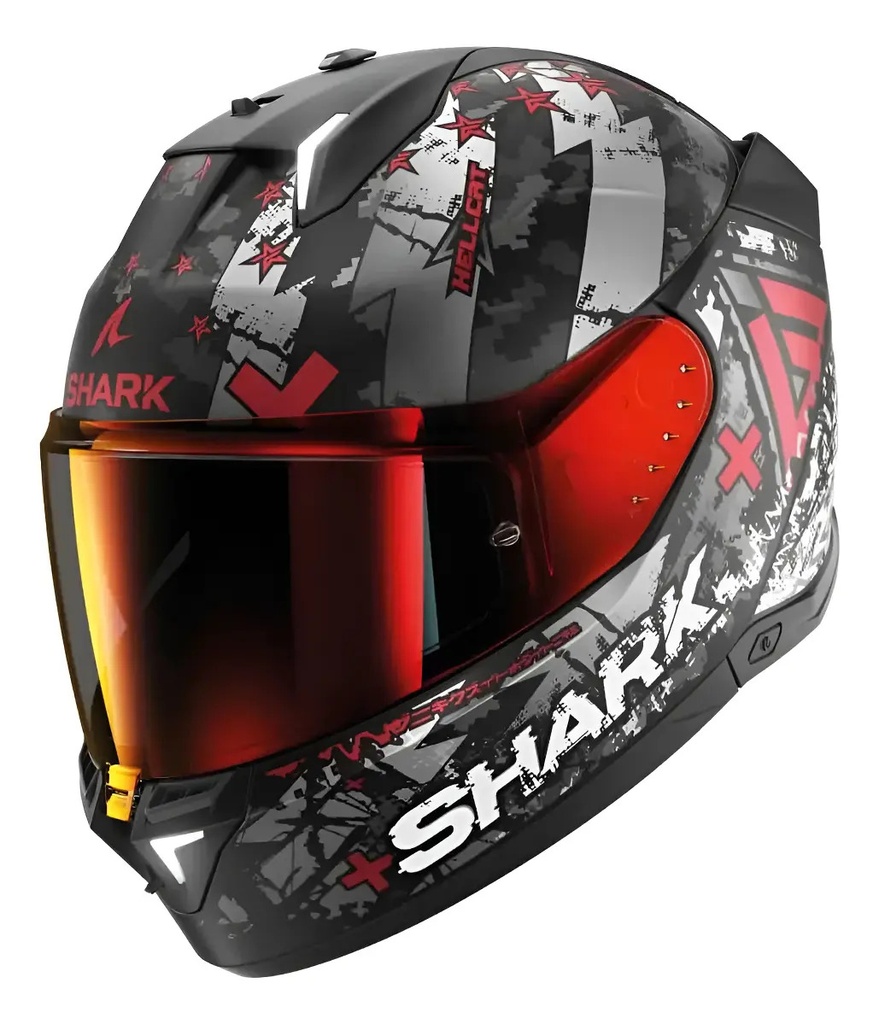 Casco Integral Moto Shark Skwal I3 Hellcat Luz Freno + Visor