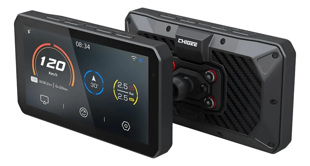 Pantalla Inteligente Moto Universal Chigee Aio-5 Play Rpm Negro