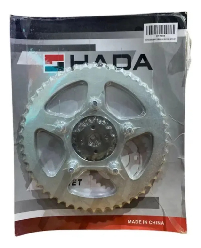 [KTR008] Kit Corona Y Piñon Honda Xlr 125 50t / 14t C/protector Rpm Plateado