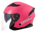 Casco Abierto Punto Extremo Rosa Brillante Xr200 Doble Visor