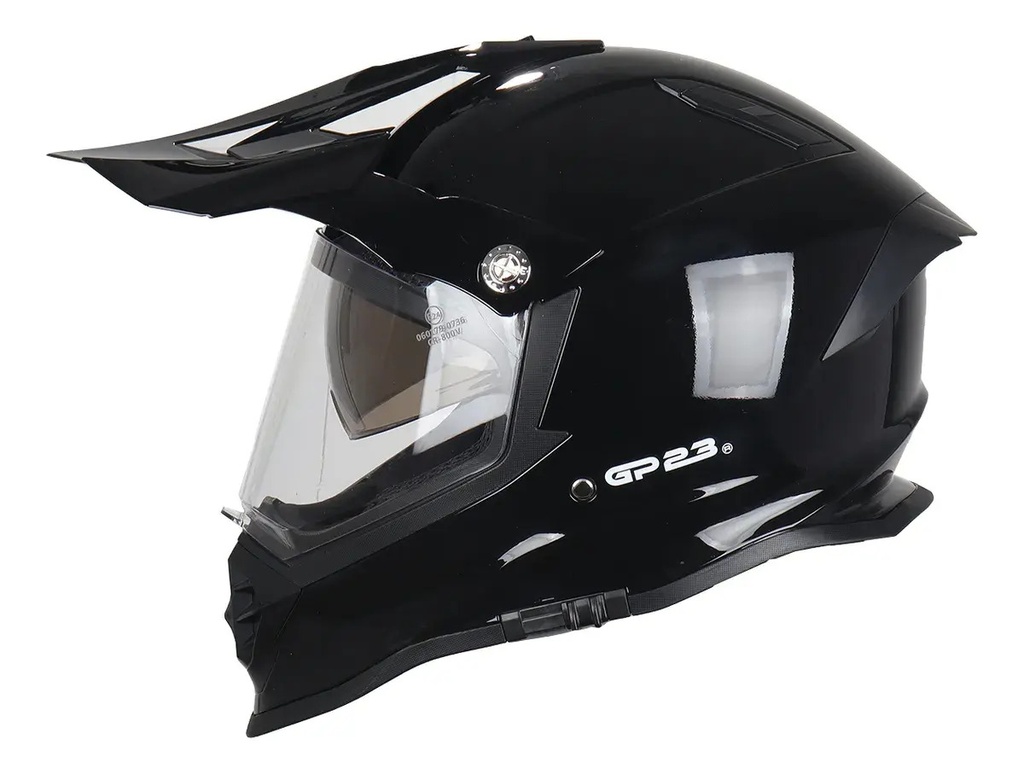 Casco Enduro Motocross Gp23 Doble Visor Negro Rpm
