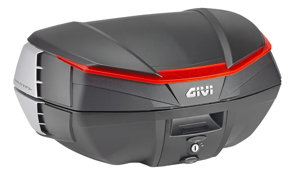 Baúl Trasero Moto Givi V49n Monokey Air 49lts 2 Cascos Negro