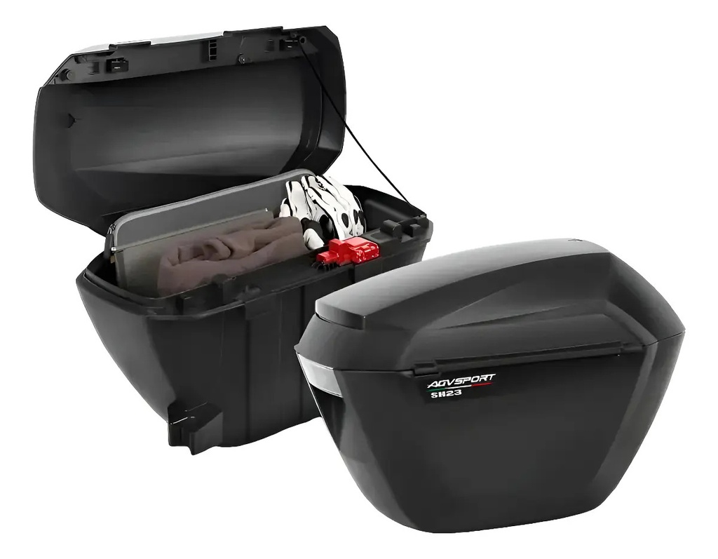 Juego Baúles Laterales Moto Shad Agvsport Sh23 23 Lts Rpm Negro