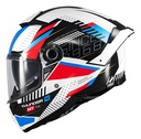 Casco Moto Integral Mt Thunder 4 Doble Visor Rpm Azul Luminence A7 Brillante Xl