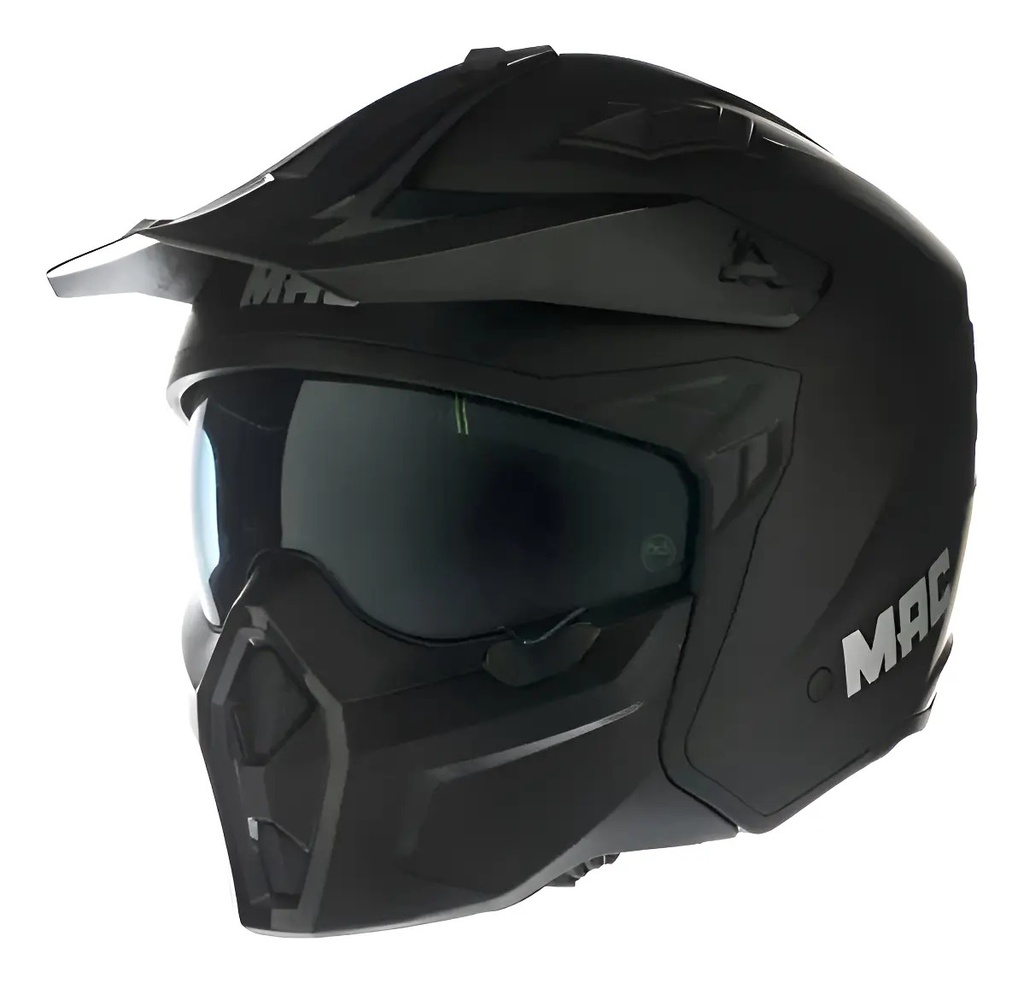 Casco Moto Integral Mac Of001 Edge Rpm Negro Solid Mate S