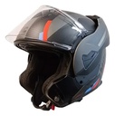 Casco Moto Rebatible Mac Ff628 Eclipse Doble Visor Rpm Negro/plateado Vartell Mate M