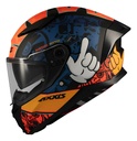 Casco Integral Axxis Panther Sketch B4 Brillante Doble Visor Negro/Naranja XL
