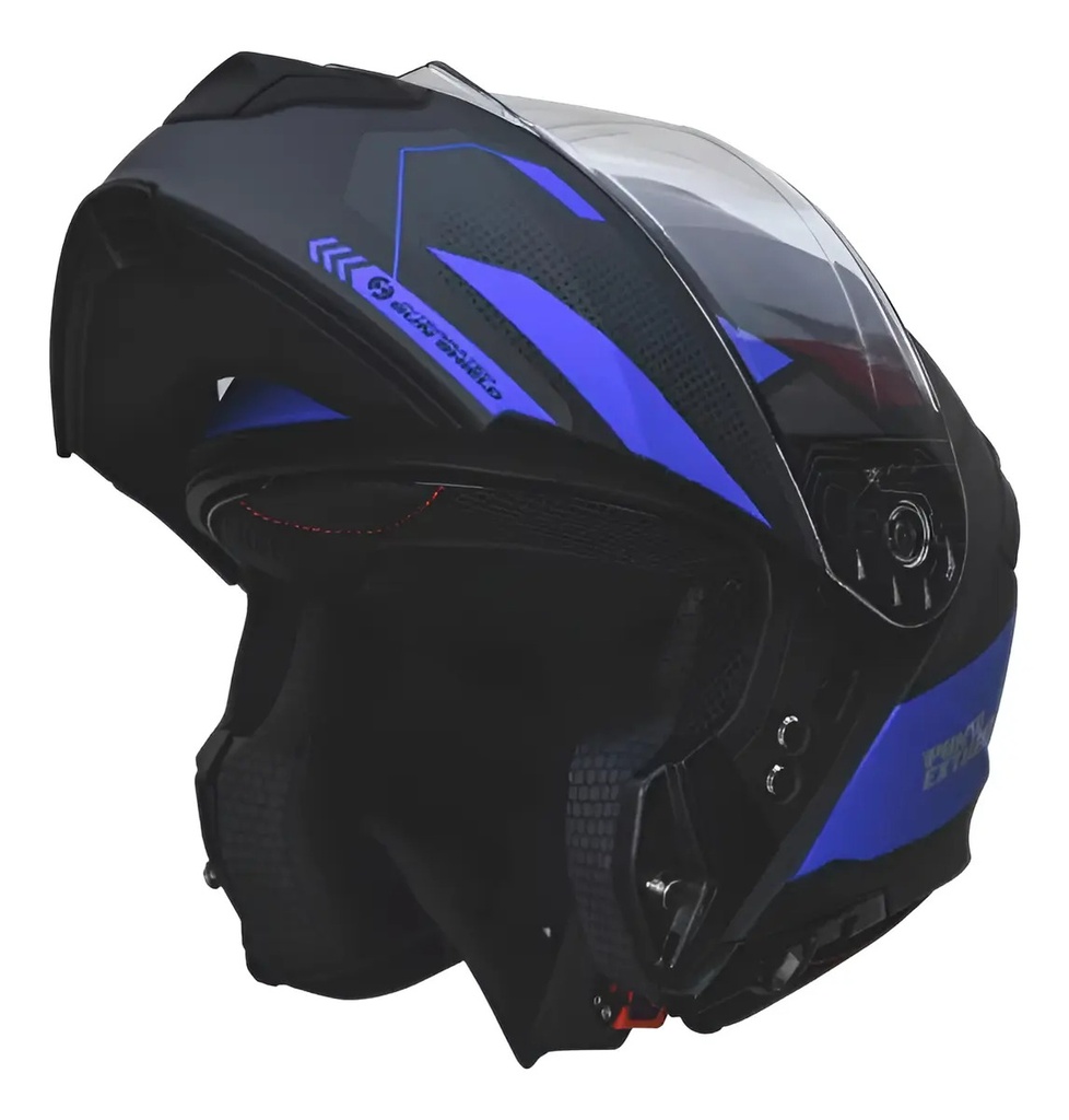 Casco Rebatible Punto Extremo Way 935 Azul Doble Visor Rpm