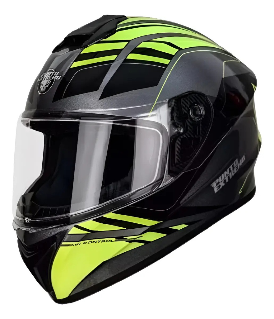 Casco Integral Doble Visor Ff 981 Rider Punto Extremo Verde