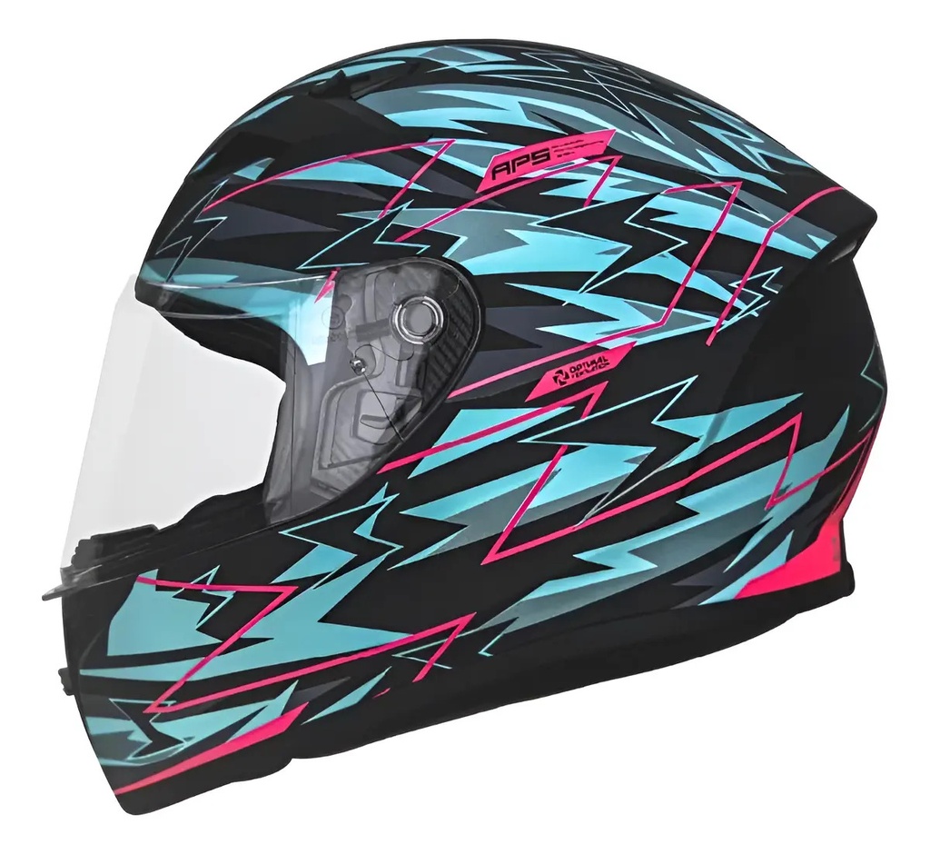 Casco Moto Integral Punto Extremo Fast 978 Celeste Rpm