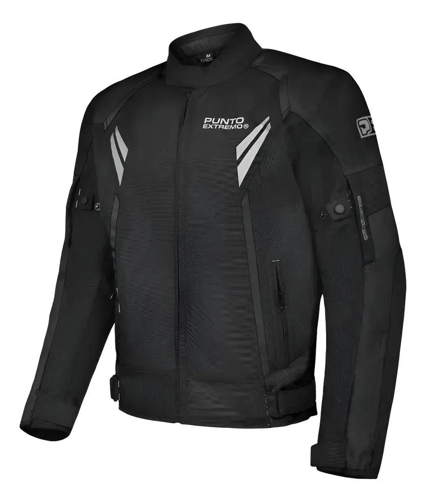 Campera Moto Punto Extremo Pk-02 Con Protecciones Rpm Negro Cordura M
