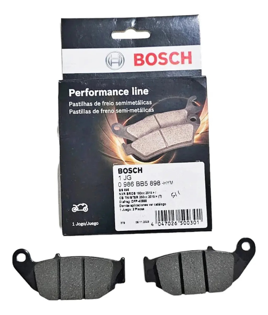 Pastillas De Freno Traseras Bosch Honda New  Cb 250 Cb 190