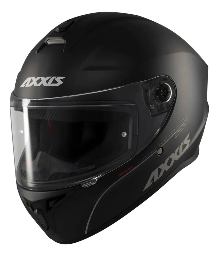 Casco Moto Integral Axxis Draken S Solid Doble Visor Rpm Negro Mate S