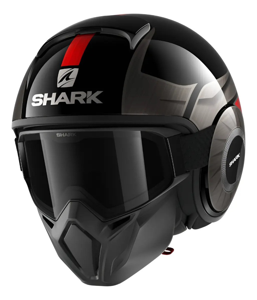 Casco Abierto Moto Shark Street Drak Doble Visor Rpm