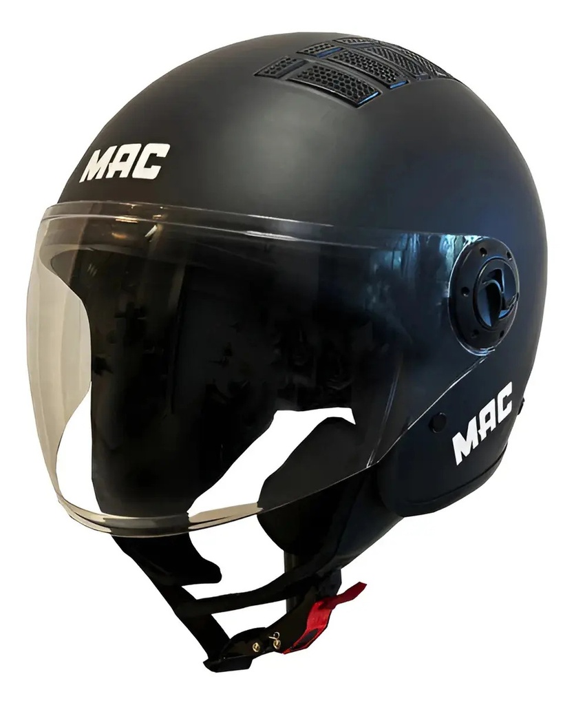 Casco Abierto Moto Mac Of230 Addax Rpm Negro Solid Mate M