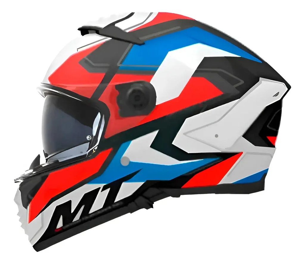 Casco Moto Integral Mt Thunder 4 Doble Visor Rpm Blanco Valiant A0 Brillante Xl