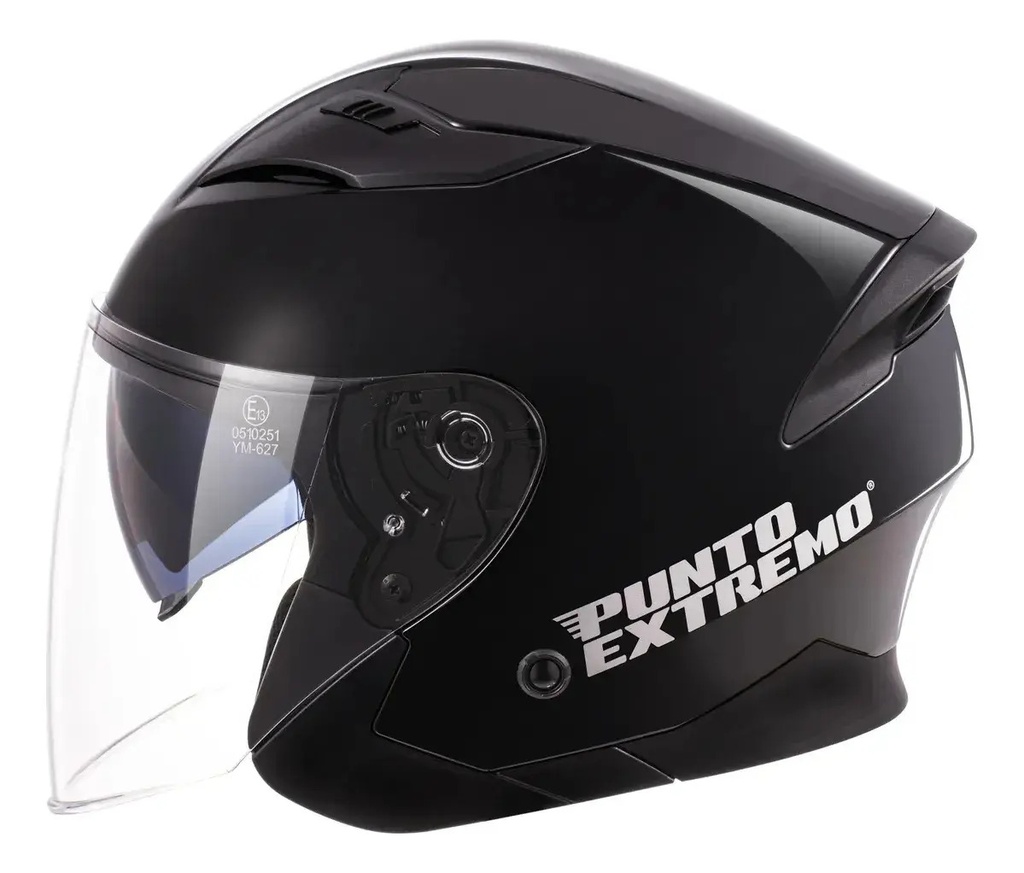 Casco Moto Abierto Punto Extremo Xr200 Negro Rpm Negro All Black Xl