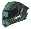 Casco Moto Integral Mac 070 Volt Rpm Verde/negro Wiberg Mate M
