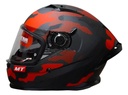 Casco Moto Integral Mt Braker Doble Visor Con Spoiler Rpm Rojo Crossover C5 Mate M