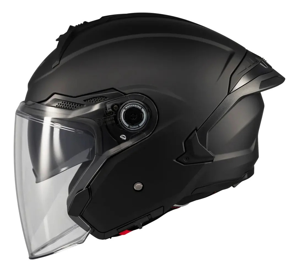 Casco Moto Abierto Mt Cosmos Sv Doble Visor Rpm Negro Pure A1 Mate L