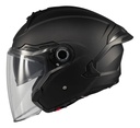 Casco Moto Abierto Mt Cosmos Sv Doble Visor Rpm Negro Pure A1 Mate L