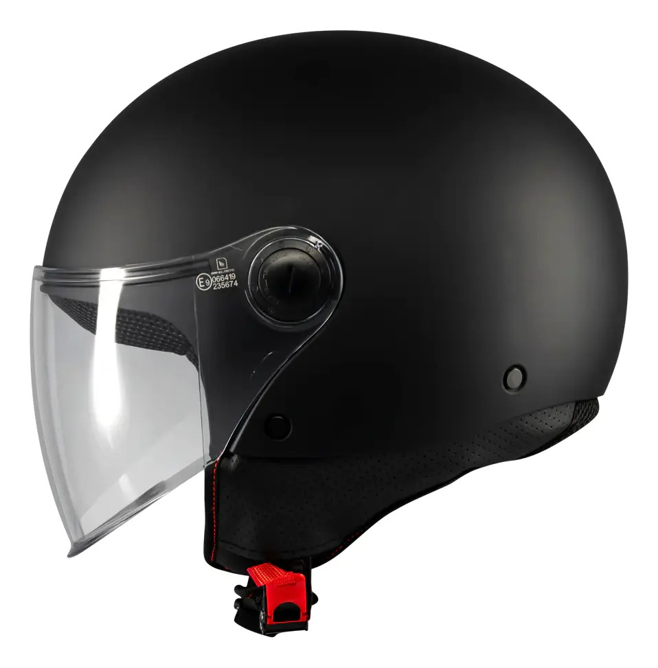 Casco Abierto Moto Mt Street S Visor Simple Rpm Negro Pure A1 Mate M