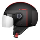 Casco Abierto Moto Mt Street S Visor Simple Rpm Negro/rojo Bezos B5 Mate L