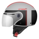 Casco Abierto Moto Mt Street S Visor Simple Rpm Rojo Bezos C5 Brillante S