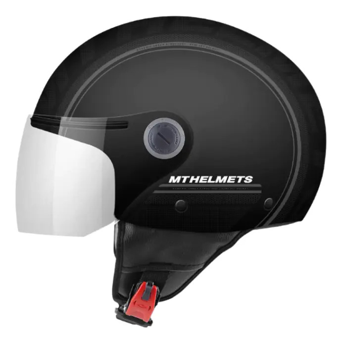 Casco Abierto Moto Mt Street S Visor Simple Rpm Negro/gris Entire C9 Mate Xl