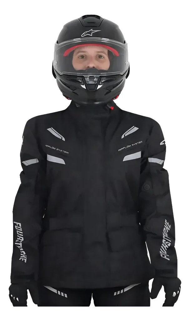 Campera Moto Mujer Fourstroke All Weather Lady Jacket Rpm Negro S