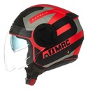 Casco Abierto Moto Mac Aerox Rpm Negro/rojo Katolit Mate S