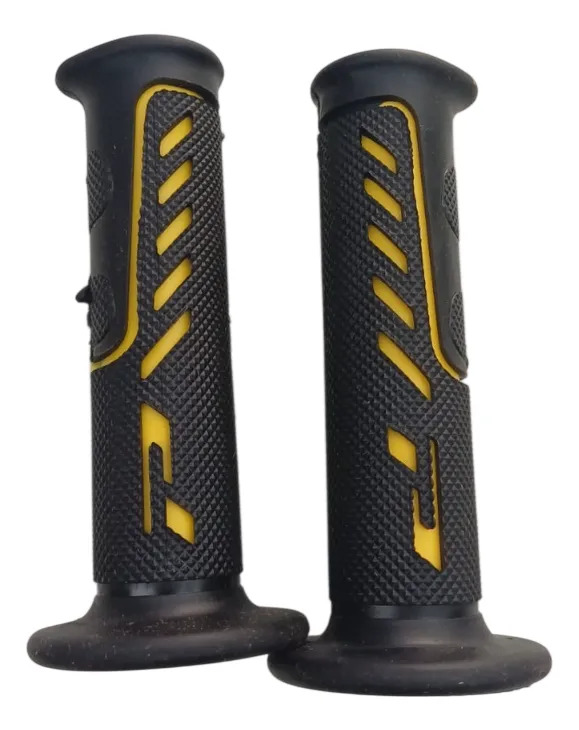 [AV24057.A] Puños Manopla Para Moto Progrip Super Bike Road Rpm Negro Amarillo