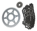 Kit Transmision Ktm Duke 390 Pìñon Corona Cadena 45-15 Gris