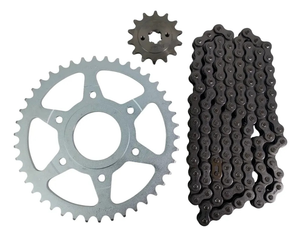 Kit Transmision Ktm Duke 200 Pìñon Corona Cadena 42-14 Gris