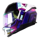 Casco Moto Integral Ls2 808 Stream 2 Rpm Blanco/rosa/violeta Moon Walk Perlado Xs