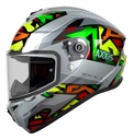 Casco Moto Integral Axxis Draken S Con Visor De Regalo Rpm Gris Jolly C2 Brillante L