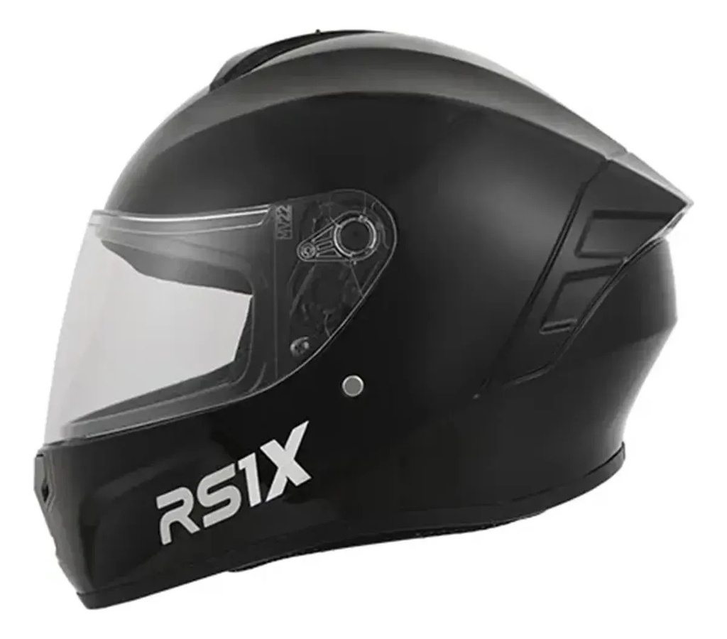 Casco Moto Integral Hawk Rs1x Rpm Negro Solid Brillante Xl
